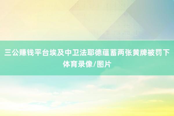 三公赚钱平台埃及中卫法耶德蕴蓄两张黄牌被罚下体育录像/图片