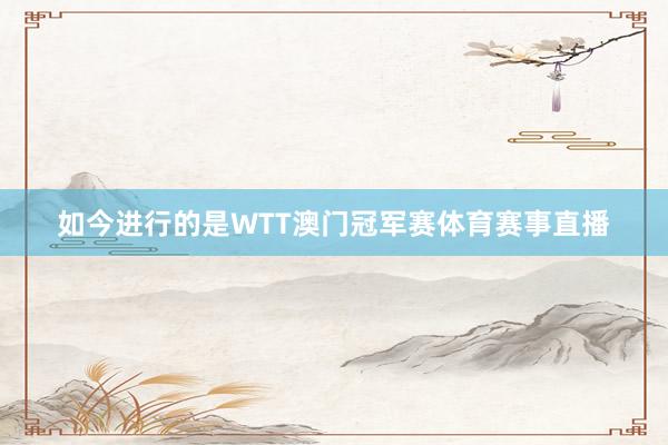 如今进行的是WTT澳门冠军赛体育赛事直播